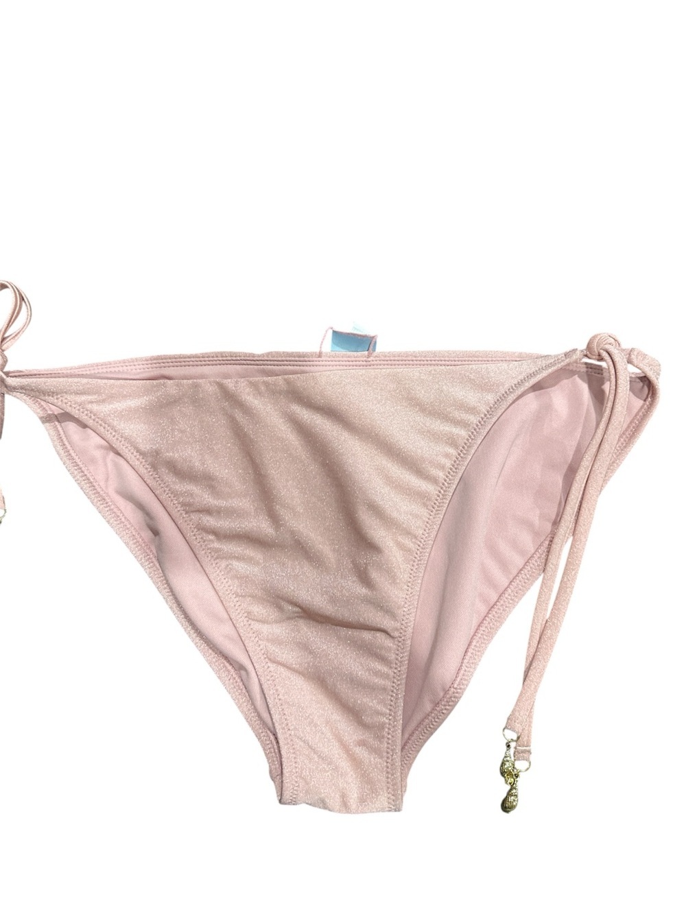 Shade & Shore Pink Shimmer Tie-Side Bikini Bottoms